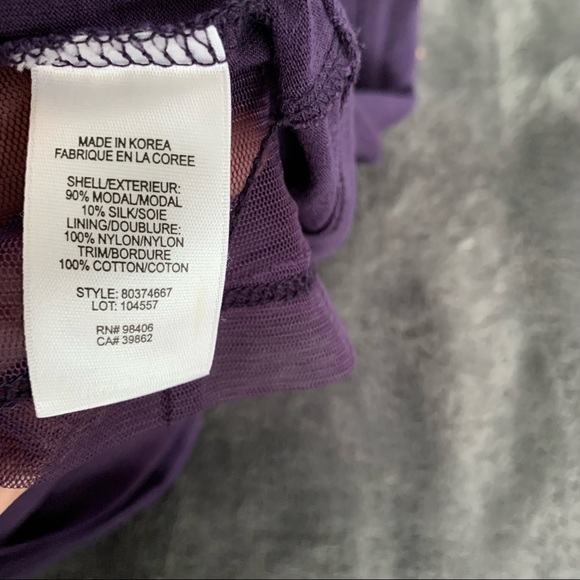 THEORY modal silk purple dress with bow tie fully lined size Medium - Picture 8 of 8